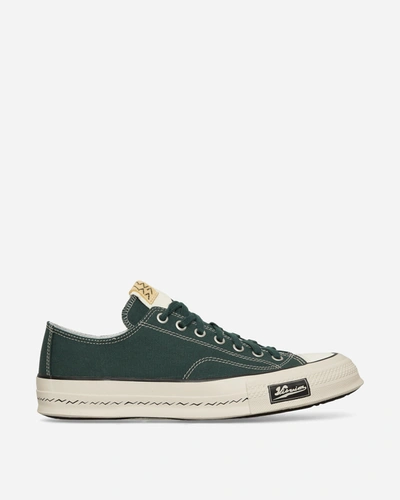 Visvim Skagway Lo Canvas Sneakers In Green