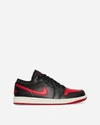 Nike Air Jordan 1 Low Sneakers In Black And Gym Red In Black/gym Red/sail