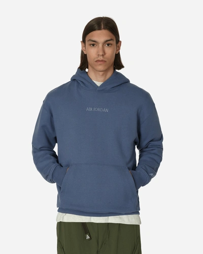 Nike Wordmark Fleece Hooded Sweatshirt Diffused In Blue