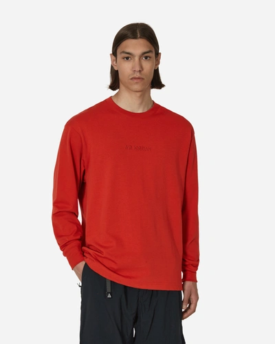 Nike Wordmark Longsleeve T-shirt Mystic In Red