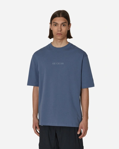 Nike Wordmark T-shirt Diffused In Blue