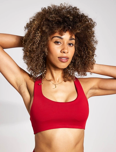 Alo Yoga Airlift Advantage Racerback Sports Bra In Red | ModeSens
