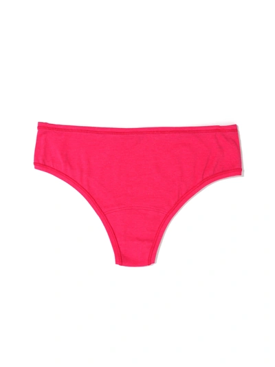 Hanky Panky Playstretch Natural Rise Thong In Pink