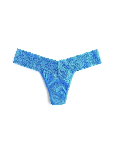 Hanky Panky Signature Lace Low Rise Thong Sale In Blue