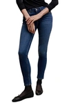 Mango Skinny Push-up Jeans Dark Blue In Open Blue