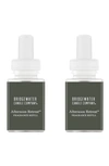 Pura X Bridgewater Candle Company Afternoon Retreat 2-pack Diffuser Fragrance Refills In Black