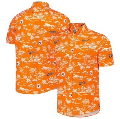 Reyn Spooner Orange Baltimore Orioles Kekai Button-down Shirt