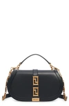 Versace Greca Goddess Shoulder Bag In Nero E Argento