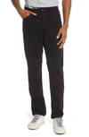 AG EVERETT SUEDED STRETCH SATEEN STRAIGHT FIT PANTS