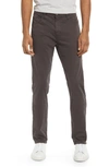 AG EVERETT SUEDED STRETCH SATEEN STRAIGHT FIT PANTS