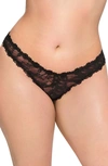 SKIMS STRETCH LACE DIPPED THONG