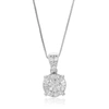 Vir Jewels 1/6 Cttw Lab Grown Diamond .925 Sterling Silver Pendant Necklace 1/4 Inch With 18 Inch Chain In Silver