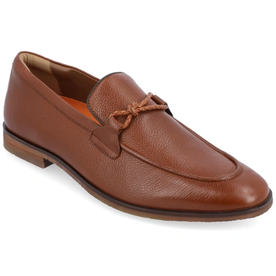 Thomas & Vine Men's Finegan Apron Toe Loafer Dress Shoes In Cognac