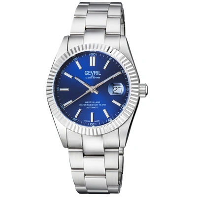 Gevril West Village Blue Dial Mens Watch 48920