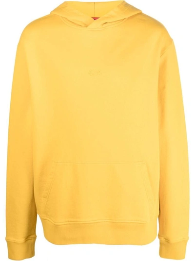 424 Debossed-logo Cotton Hoodie In Yellow