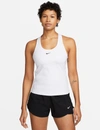 Nike Womens  Dri-fit Swoosh Bra Tank In White/stone Mauve/black