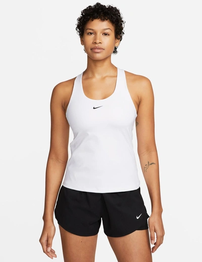 Nike Womens  Dri-fit Swoosh Bra Tank In White