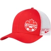 Nike Red Canada Soccer Classic99 Trucker Snapback Hat In Red