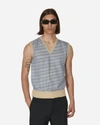 OUR LEGACY STATIC STRIPES KNITTED VEST BLUE