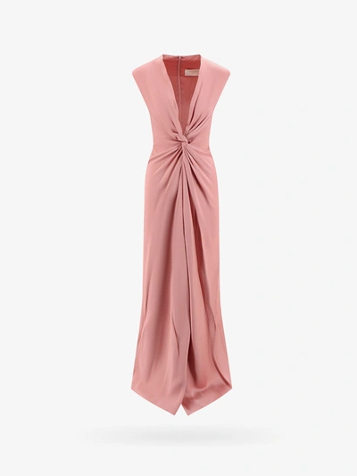 Max Mara Bridal Pilard Gathered Maxi Gown In Powder