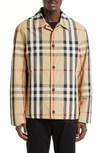 Burberry Check-pattern Shirt Jacket In Archive Beige Ip Chk