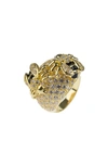CZ BY KENNETH JAY LANE CZ PAVÉ HONEY BEE DOME RING