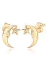 Gabi Rielle Moonlit Stud Earrings In Gold