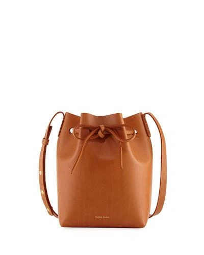 Mansur Gavriel Vegetable-tanned Leather Mini Bucket Bag In Brown