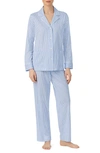 Ralph Lauren Stripe Organic Cotton Pajamas In Blue Stripe