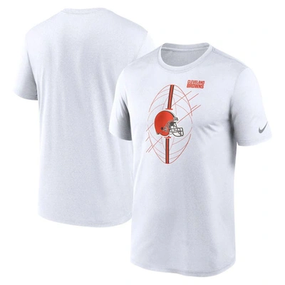 NIKE NIKE  WHITE CLEVELAND BROWNS LEGEND ICON PERFORMANCE T-SHIRT