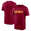 NIKE NIKE  BURGUNDY WASHINGTON COMMANDERS LEGEND WORDMARK PERFORMANCE T-SHIRT