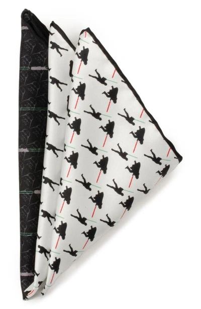 Cufflinks, Inc . X Star Wars™ Darth Vader Vs. Skywalker Silk Pocket Square In Black