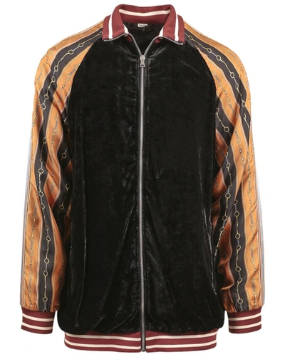 Gucci Silk-trim Jacket In Black