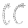 Vir Jewels 1/4 Cttw Round Lab Grown Diamond Dangle Earrings .925 Sterling Silver Prong Set 1 Inch In Silver