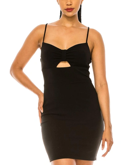 B Darlin Juniors Womens Cut Out Above Knee Bodycon Dress In Black
