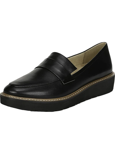 Naturalizer Adiline Womens Padded Insole Slip On Penny Loafers In Black