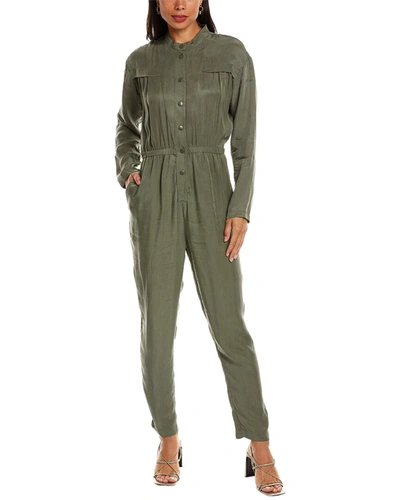 Ba&sh Anissa Pleated Utility Jumpsuit In Green