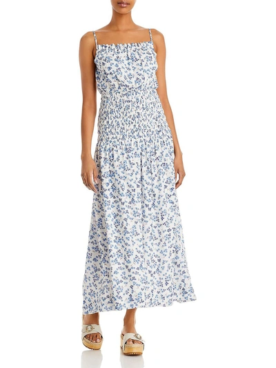 Sundry Womens Cotton Floral Print Sundress In Blue