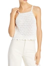 FRENCH CONNECTION WOMENS CROCHET CROPPED TANK TOP