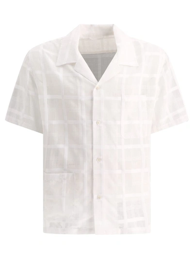 Bode White Plaid Shirt In White White