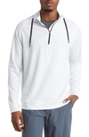 Swannies Vandyke Half Zip Hoodie In White