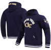 PRO STANDARD PRO STANDARD NAVY GEORGIA TECH YELLOW JACKETS CLASSIC STACKED LOGO PULLOVER HOODIE