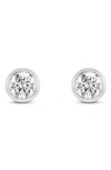 LIGHTBOX 1-CARAT LAB GROWN DIAMOND BEZEL STUD EARRINGS