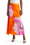 Ted Baker Womens Brt-orange Bethhie Floral-print Woven Maxi Skirt