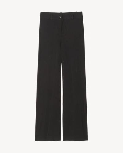 Nili Lotan Kiera Wide-leg Matte Jersey Pants In Black