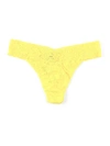 HANKY PANKY SIGNATURE LACE ORIGINAL RISE THONG CANARY YELLOW