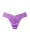 HANKY PANKY SIGNATURE LACE ORIGINAL RISE THONG CANDIED VIOLET PURPLE