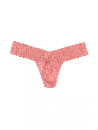 Hanky Panky Signature Lace Low Rise Thong In Morning Glory Pink