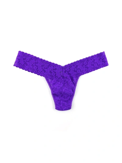 Hanky Panky Signature Lace Original Rise Thong In Purple