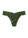 Hanky Panky Signature Lace Original Rise Thong Woodland Green Sale In Green
